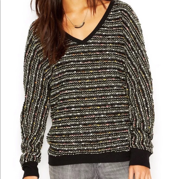 Sanctuary Sweaters - Sanctuary Marled V Neck  Knit Sweater